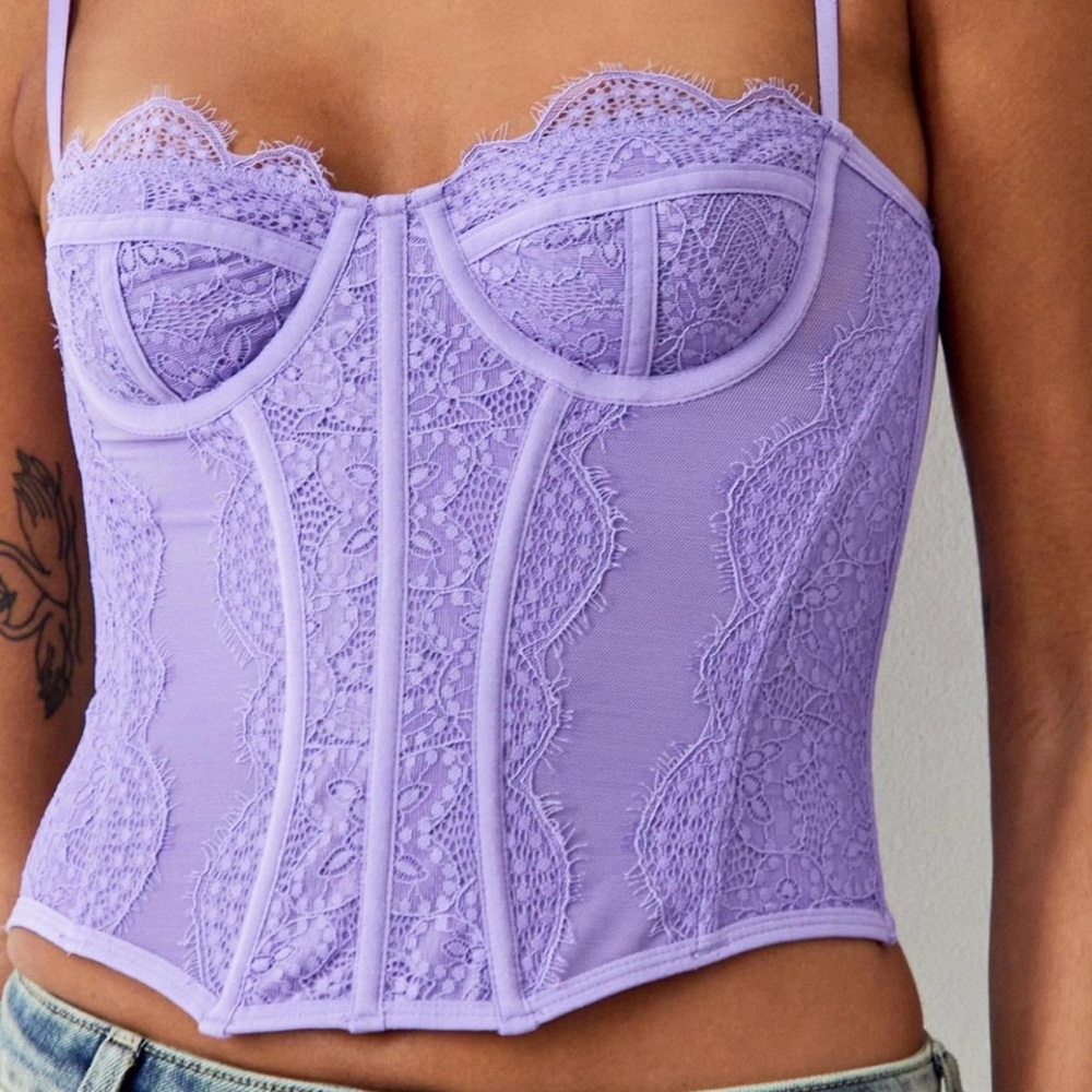 Urban Outfitters Purple Lace Tank Top